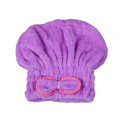 Moodne juuksekuivatusmüts Vastupidav juuksekuivatusmüts Mugav kiiresti kuivav kõrge elastsusega tüdrukute naiste Bowknot juuksekuivatusmüts