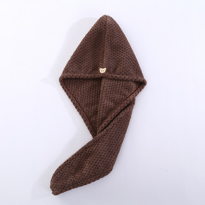 Brzo upijajuća kapa za sušenje kose Turban Šešir od ananasa Koraljnog runa Ručnik za dugu kosu za sušenje kose 25x65 cm