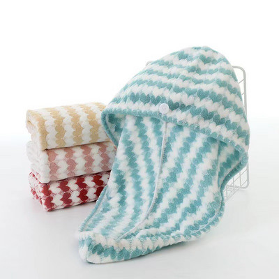 Brzo upijajuća kapa za sušenje kose Turban Šešir od ananasa Koraljnog runa Ručnik za dugu kosu za sušenje kose 25x65 cm