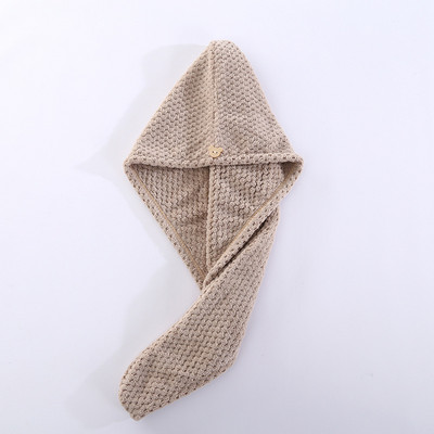 Brzo upijajuća kapa za sušenje kose Turban Šešir od ananasa Koraljnog runa Ručnik za dugu kosu za sušenje kose 25x65 cm