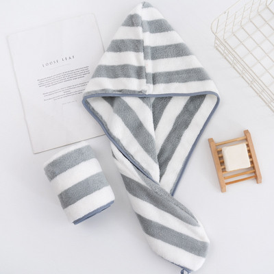 Brzo upijajuća kapa za sušenje kose Turban Šešir od ananasa Koraljnog runa Ručnik za dugu kosu za sušenje kose 25x65 cm