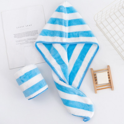 Brzo upijajuća kapa za sušenje kose Turban Šešir od ananasa Koraljnog runa Ručnik za dugu kosu za sušenje kose 25x65 cm