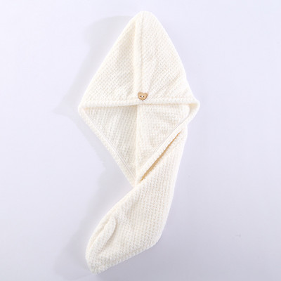 Brzo upijajuća kapa za sušenje kose Turban Šešir od ananasa Koraljnog runa Ručnik za dugu kosu za sušenje kose 25x65 cm