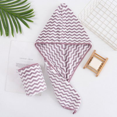 Brzo upijajuća kapa za sušenje kose Turban Šešir od ananasa Koraljnog runa Ručnik za dugu kosu za sušenje kose 25x65 cm