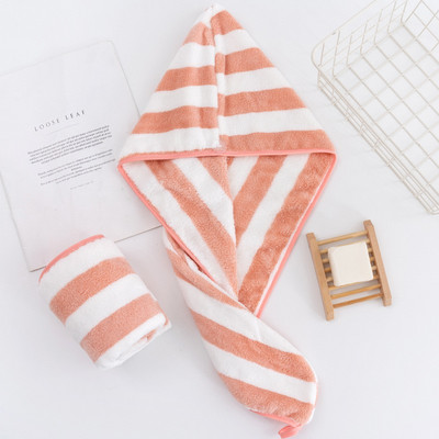 Brzo upijajuća kapa za sušenje kose Turban Šešir od ananasa Koraljnog runa Ručnik za dugu kosu za sušenje kose 25x65 cm