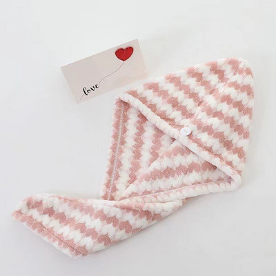 Brzo upijajuća kapa za sušenje kose Turban Šešir od ananasa Koraljnog runa Ručnik za dugu kosu za sušenje kose 25x65 cm