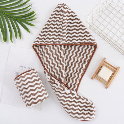 Brzo upijajuća kapa za sušenje kose Turban Šešir od ananasa Koraljnog runa Ručnik za dugu kosu za sušenje kose 25x65 cm