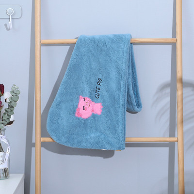 Brzo upijajuća kapa za sušenje kose Turban Šešir od ananasa Koraljnog runa Ručnik za dugu kosu za sušenje kose 25x65 cm