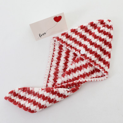 Brzo upijajuća kapa za sušenje kose Turban Šešir od ananasa Koraljnog runa Ručnik za dugu kosu za sušenje kose 25x65 cm