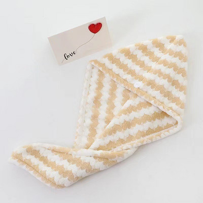 Brzo upijajuća kapa za sušenje kose Turban Šešir od ananasa Koraljnog runa Ručnik za dugu kosu za sušenje kose 25x65 cm