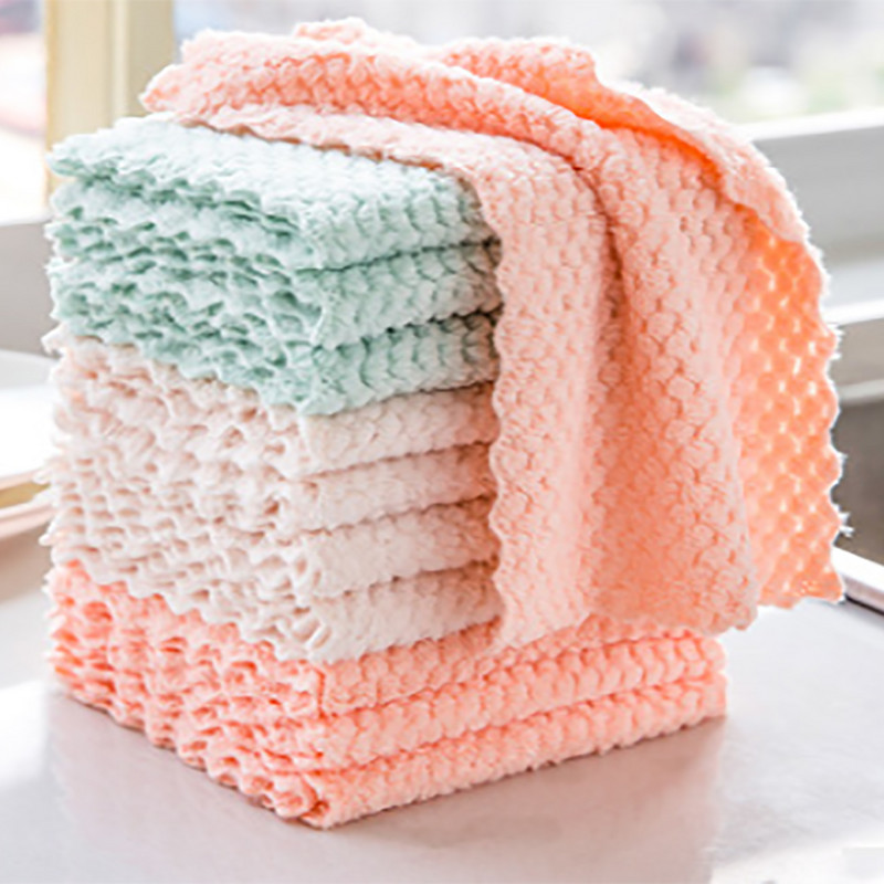 Greitai džiūstantis mikropluošto skuduras Virtuvės gaminimas Ananasų tinklelio indų šluostė namuose sutirštintas sugeriantis indų rankšluostis Namų tvarkymas