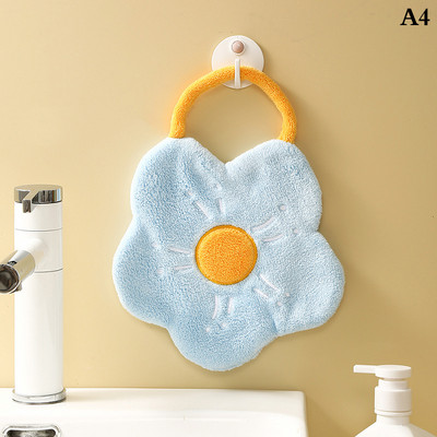 1kom Meki koraljni baršun Slatka mačka Super upijajući viseći ubrus Home Decora Ručnik za ruke Kuhinjski pribor za kupaonicu