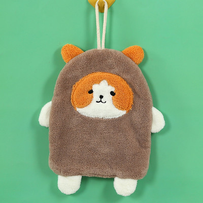 1kom Meki koraljni baršun Slatka mačka Super upijajući viseći ubrus Home Decora Ručnik za ruke Kuhinjski pribor za kupaonicu