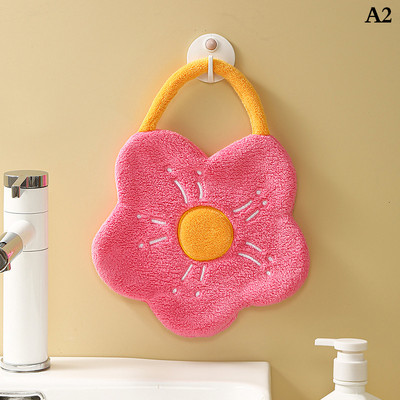 1kom Meki koraljni baršun Slatka mačka Super upijajući viseći ubrus Home Decora Ručnik za ruke Kuhinjski pribor za kupaonicu