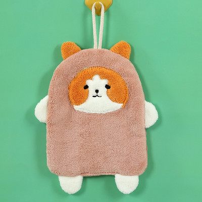 1kom Meki koraljni baršun Slatka mačka Super upijajući viseći ubrus Home Decora Ručnik za ruke Kuhinjski pribor za kupaonicu