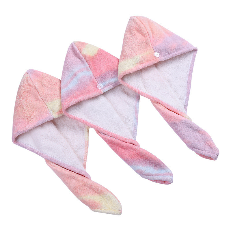 Sieviešu meiteņu mikrošķiedras sauso matu cepure dušas galvas apvalks krāsains vannas cepures mīksts matu turbāna dvielis