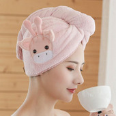 Brzosušivi ručnik za kosu Brzo upija vodu Ručnik za vezenje Jako upijajući Ručnik za kućanstvo za suhu kosu Slatka kapa za sušenje kose