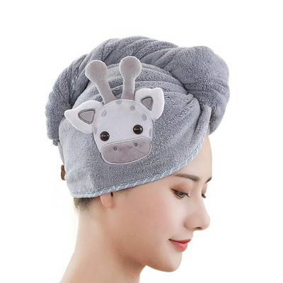 Brzosušivi ručnik za kosu Brzo upija vodu Ručnik za vezenje Jako upijajući Ručnik za kućanstvo za suhu kosu Slatka kapa za sušenje kose