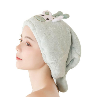 Brzosušivi ručnik za kosu Brzo upija vodu Ručnik za vezenje Jako upijajući Ručnik za kućanstvo za suhu kosu Slatka kapa za sušenje kose