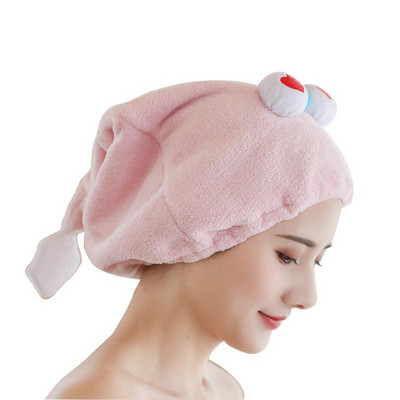 Brzosušivi ručnik za kosu Brzo upija vodu Ručnik za vezenje Jako upijajući Ručnik za kućanstvo za suhu kosu Slatka kapa za sušenje kose