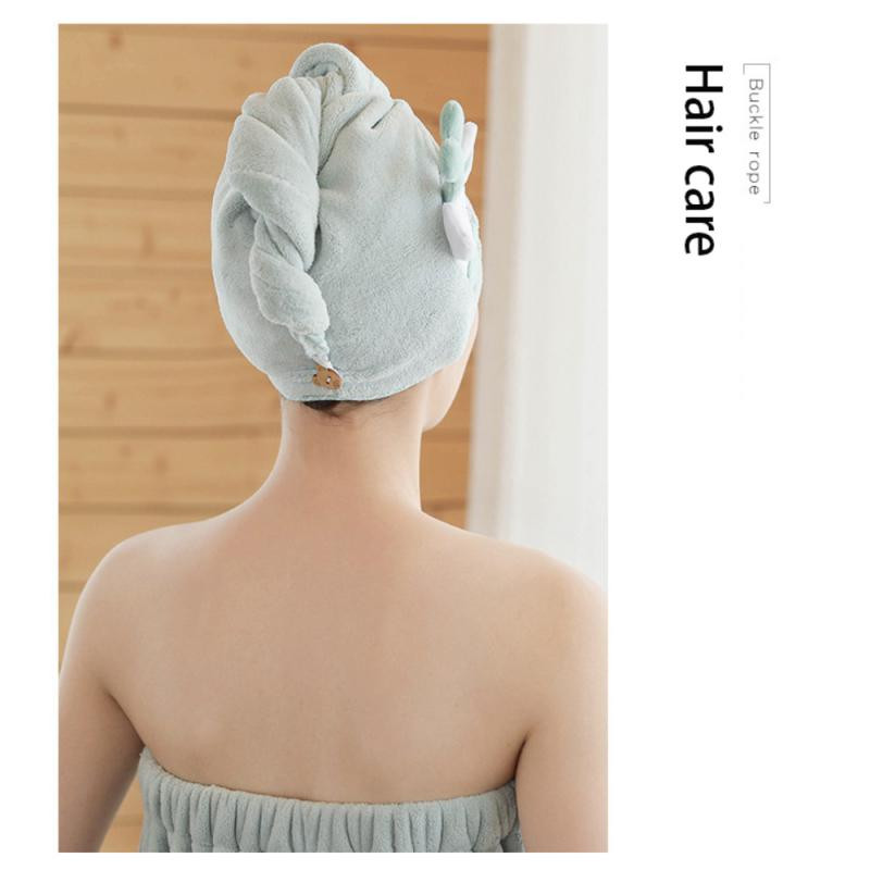 Brzosušivi ručnik za kosu Brzo upija vodu Ručnik za vezenje Jako upijajući Ručnik za kućanstvo za suhu kosu Slatka kapa za sušenje kose