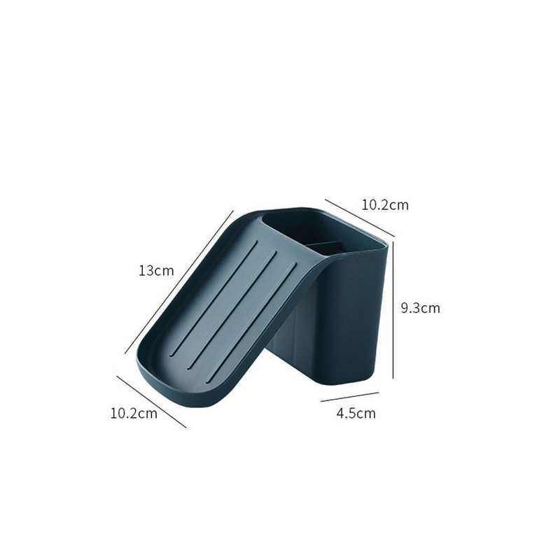 Kreativni 2u1 zidni držač za sapun Odvod Kutija za sapun Kupaonski organizator Stalak za pohranu Četkica za zube Spremnik za češalj Polica