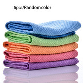 5 komada staklenih ručnika i krpa za brisanje vode za brisanje stakla za riblje krljušti krpa za kuhinjski stol i posuđe u nasumičnoj boji