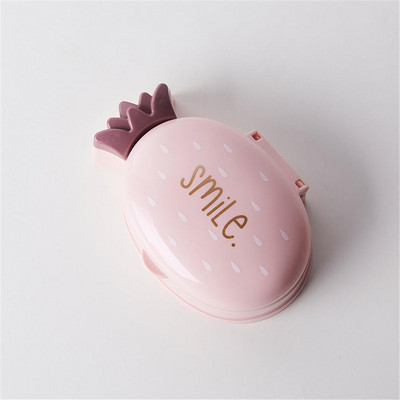 Prijenosna crtana kutija za sapun s ananasom s poklopcem Kupaonska vodootporna posuda za sapun Putna kutija za sapun Kupaonski pribor