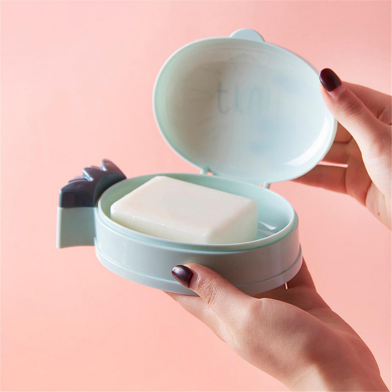 Prijenosna crtana kutija za sapun s ananasom s poklopcem Kupaonska vodootporna posuda za sapun Putna kutija za sapun Kupaonski pribor