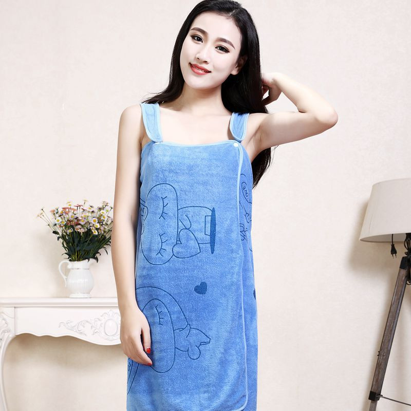 Čarobni nosivi ručnici od mikrovlakana, suknja s naramenicama za kupanje s motivom ljubavnog zeca, za odrasle djevojke, brzosušivi ručnik za kupanje