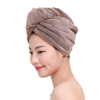 Ženska kosa Brzo sušeći ručnik za kupanje od mikrovlakana Turban s čvorom Twist Loop Wrap Šešir Kapa za kadu Kupaonski pribor