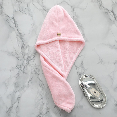 25 x 65 cm ātri nožūstošs dvielis, 1 gab., mikrošķiedras turbāna vannas rīks matu mazgāšanas vannas ietīšanas cepure Vannas istabas pogas galvas dvielis