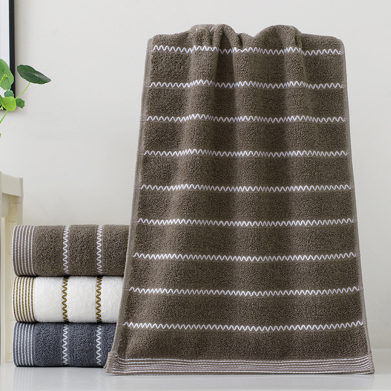 Podebljani pamučni ručnik za kupanje povećava upijanje vode Ručnik za kupanje za odrasle Jednobojni ručnik za lice od zlatne svile Mekani afinitet