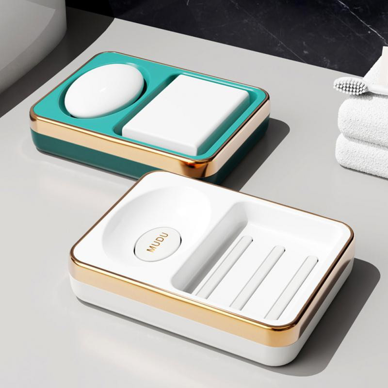 Kreativni veliki dvostruki sapun, plastični držač za sapun, 1 kom posudica za sapun, kutija za sapun s dvostrukim ćelijama, prijenosni držač za sapun bez probijanja