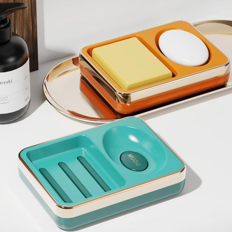 Kreativni veliki dvostruki sapun, plastični držač za sapun, 1 kom posudica za sapun, kutija za sapun s dvostrukim ćelijama, prijenosni držač za sapun bez probijanja