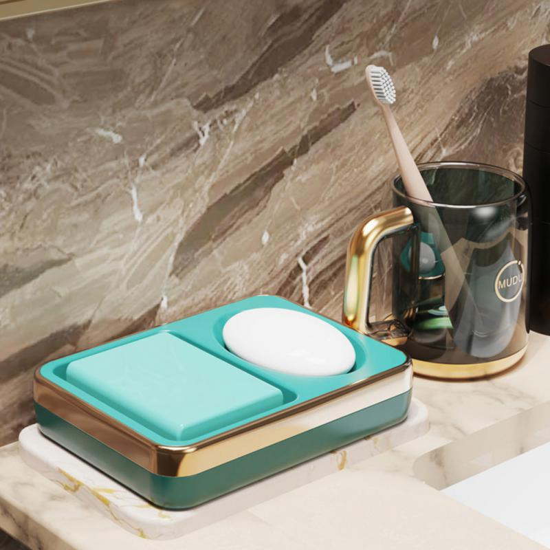 Kreativni veliki dvostruki sapun, plastični držač za sapun, 1 kom posudica za sapun, kutija za sapun s dvostrukim ćelijama, prijenosni držač za sapun bez probijanja