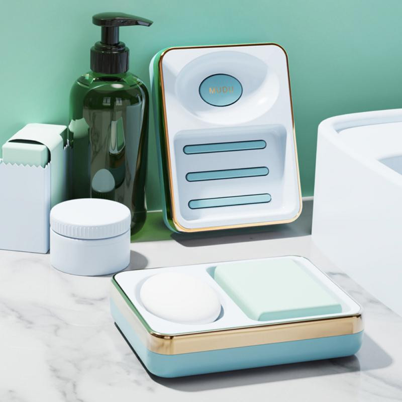 Kreativni veliki dvostruki sapun, plastični držač za sapun, 1 kom posudica za sapun, kutija za sapun s dvostrukim ćelijama, prijenosni držač za sapun bez probijanja