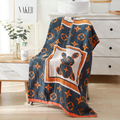 Krāsainas kokvilnas piecu slāņu marles vannas dvielis absorbējošs pieaugušo kokvilnas mājsaimniecības vannas dvielis kokvilnas vannas dvielis absorbējošs pludmales dvielis