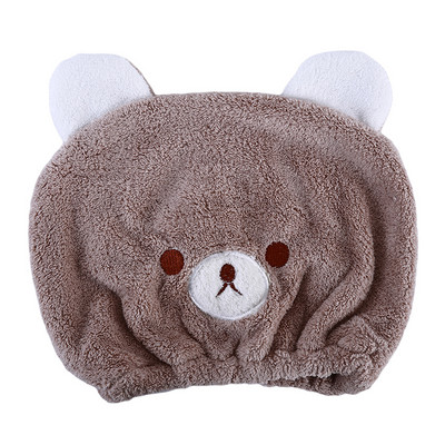 Kiiresti kuivatav juuksemüts lastele mikrokiust juustest turbaniga mähitud rätikuga vannimüts karu kuivadele juustele imav paksud juuksed