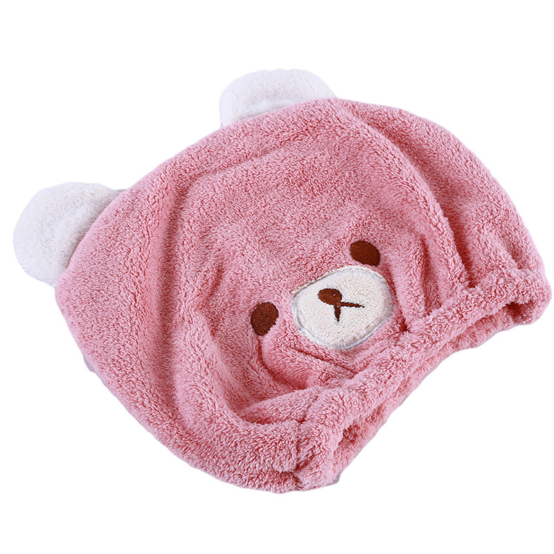 Kiiresti kuivatav juuksemüts lastele mikrokiust juustest turbaniga mähitud rätikuga vannimüts karu kuivadele juustele imav paksud juuksed