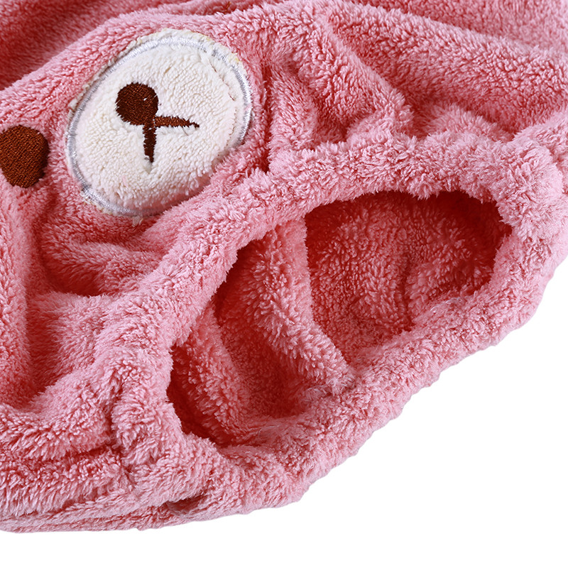 Kiiresti kuivatav juuksemüts lastele mikrokiust juustest turbaniga mähitud rätikuga vannimüts karu kuivadele juustele imav paksud juuksed