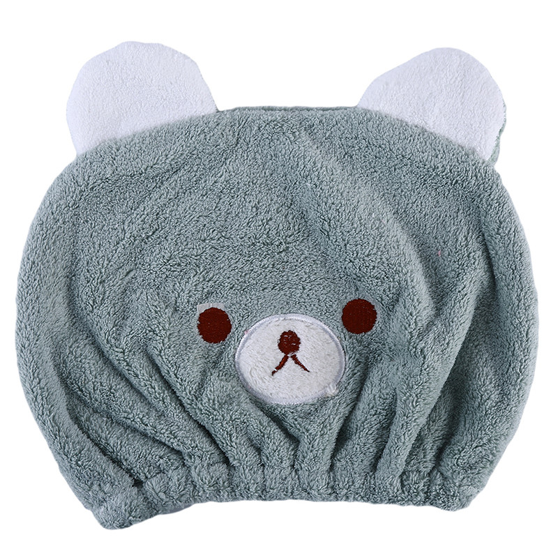 Kiiresti kuivatav juuksemüts lastele mikrokiust juustest turbaniga mähitud rätikuga vannimüts karu kuivadele juustele imav paksud juuksed