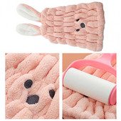 Izvrsna kapa za tuširanje Šešir za sušenje kose za višekratnu upotrebu, udobna, održava toplinu Ženska kapa za kosu s dizajnom zečića koja se brzo suši