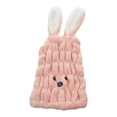 Izvrsna kapa za tuširanje Šešir za sušenje kose za višekratnu upotrebu, udobna, održava toplinu Ženska kapa za kosu s dizajnom zečića koja se brzo suši