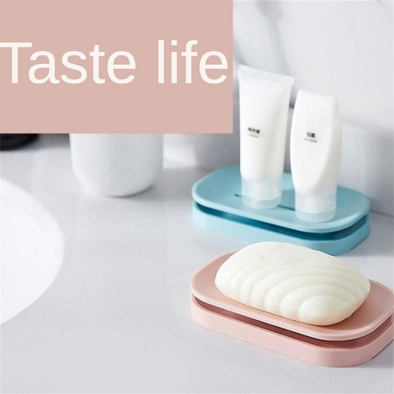 Putna prijenosna dvoslojna kutija za sapun Plastični stalak za sapun bez bušenja Nova kupaonska posuda Dvostruka kutija za sapun Spremnik Kutija za sapun