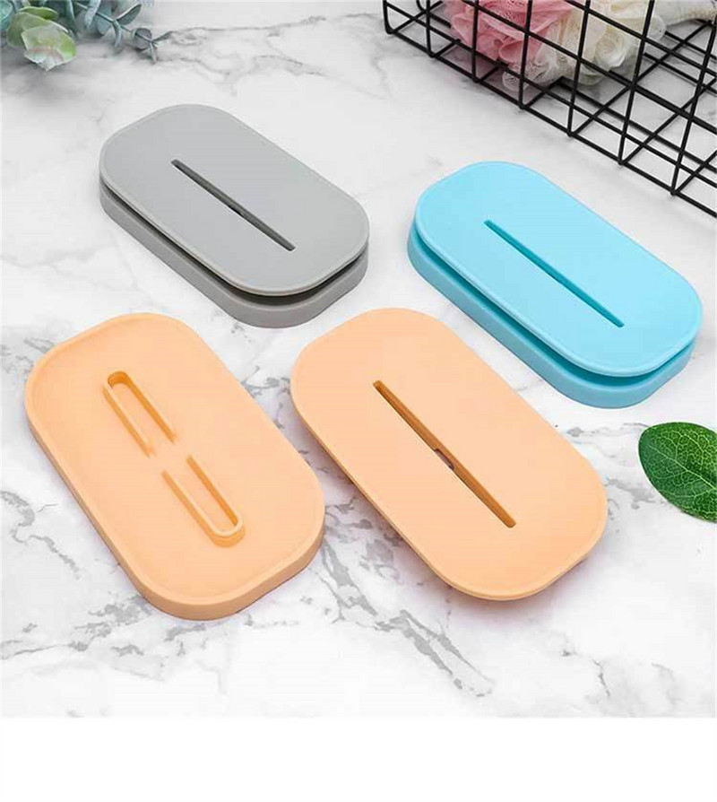 Putna prijenosna dvoslojna kutija za sapun Plastični stalak za sapun bez bušenja Nova kupaonska posuda Dvostruka kutija za sapun Spremnik Kutija za sapun