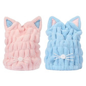 Mikrošķiedras matu ātri žūstošs jauks vannas dvieļu iesaiņojums, īpaši mīksts, absorbējošs cepures vāciņš sievietēm, pieaugušajiem vai bērniem, meitenēm, Drop Shipping