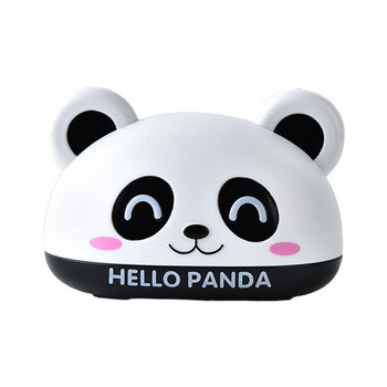 Cute Cartoon Panda Soap Box με καπάκι που αποστραγγίζει δίσκο πιάτων Cute Organizer σαπουνιών για Καθαρισμός πάγκου αποθήκευσης οικιακού μπάνιου