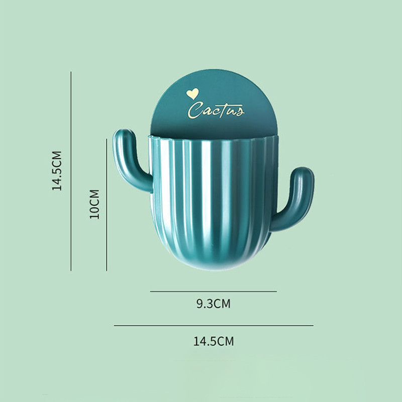 Armas Cactus hambaharjahoidik Seinale Isekleepuv pardel Korraldaja Rack Köök Vannituba Hambaharja hoidik Seinakinnitus