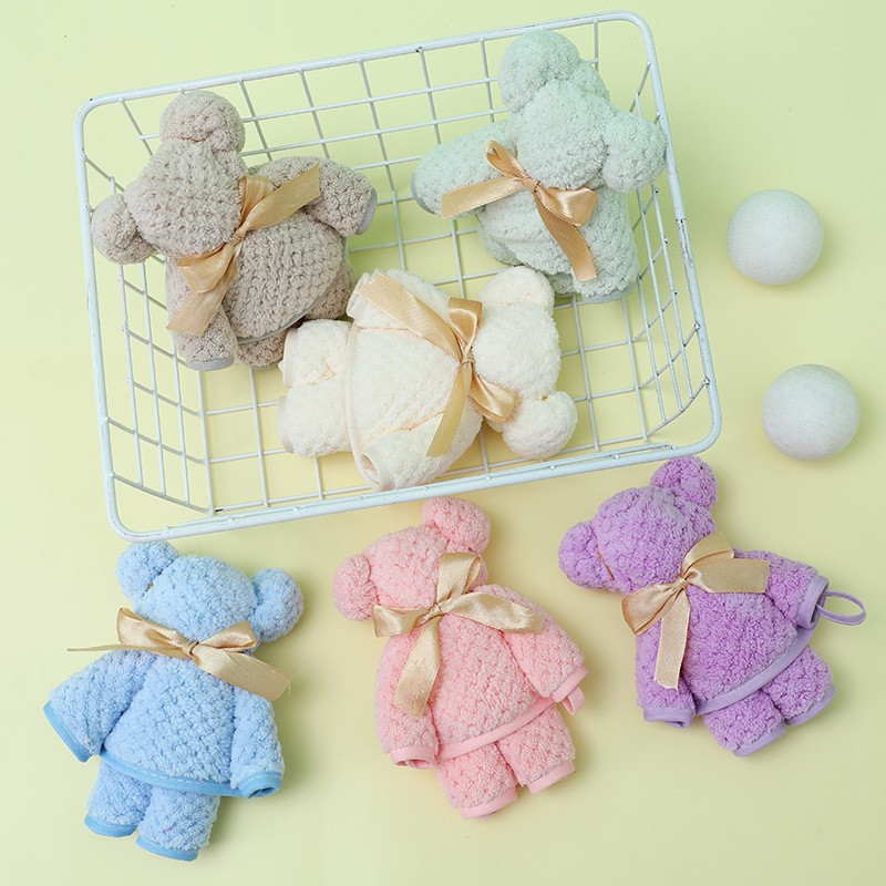 30/35/40/75 Poklon za vjenčanje, rođendan Medvjedić Ručnik Koralj Baršun Kreativni dar Ručnik za pranje lica Super upijajući mekani ručnik